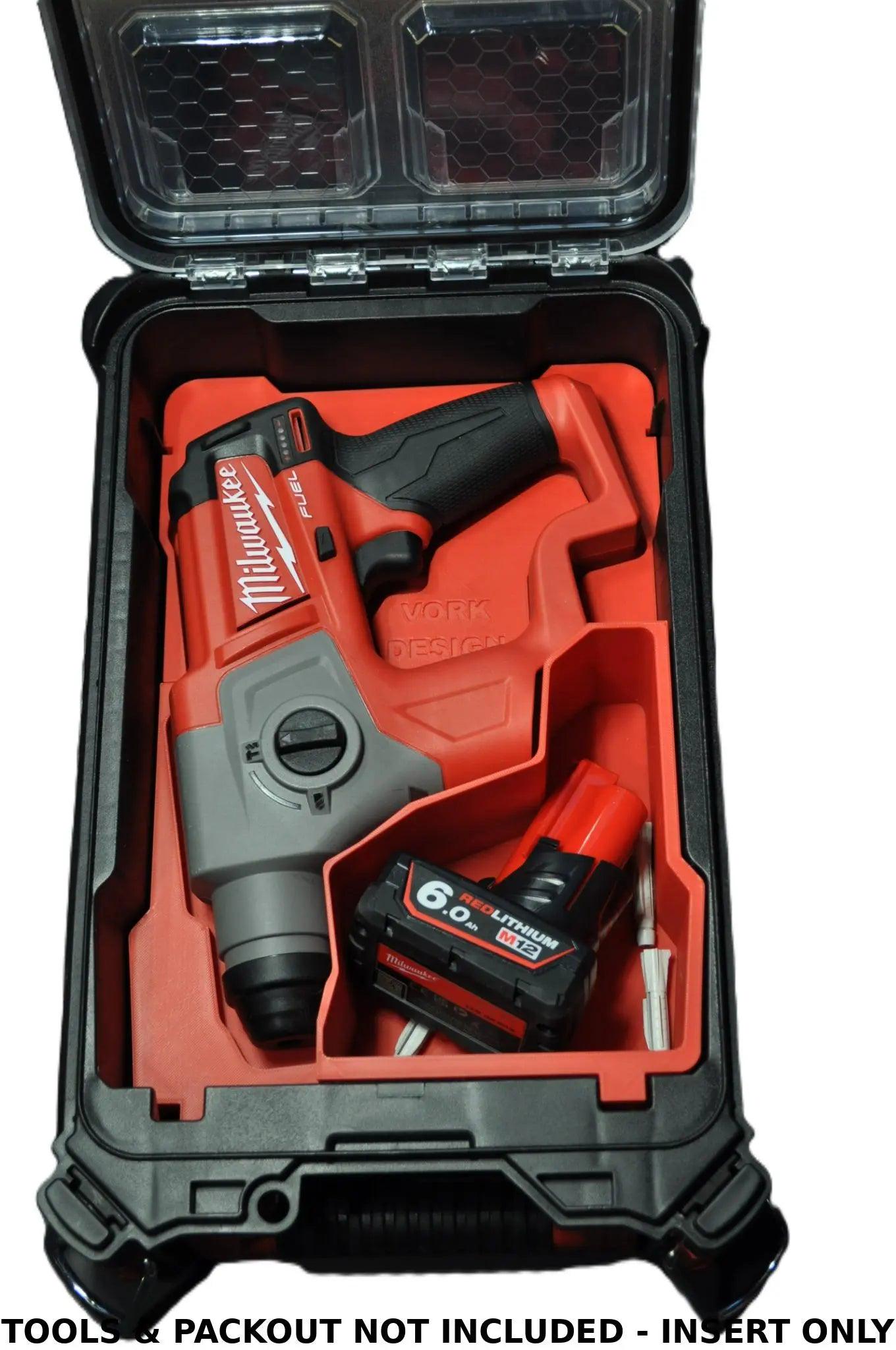Milwaukee Packout Insert to suit M12 Fuel SDS Plus Rotary Hammer – USA 2416-20 / Aus/UK M12CH suit 48228435