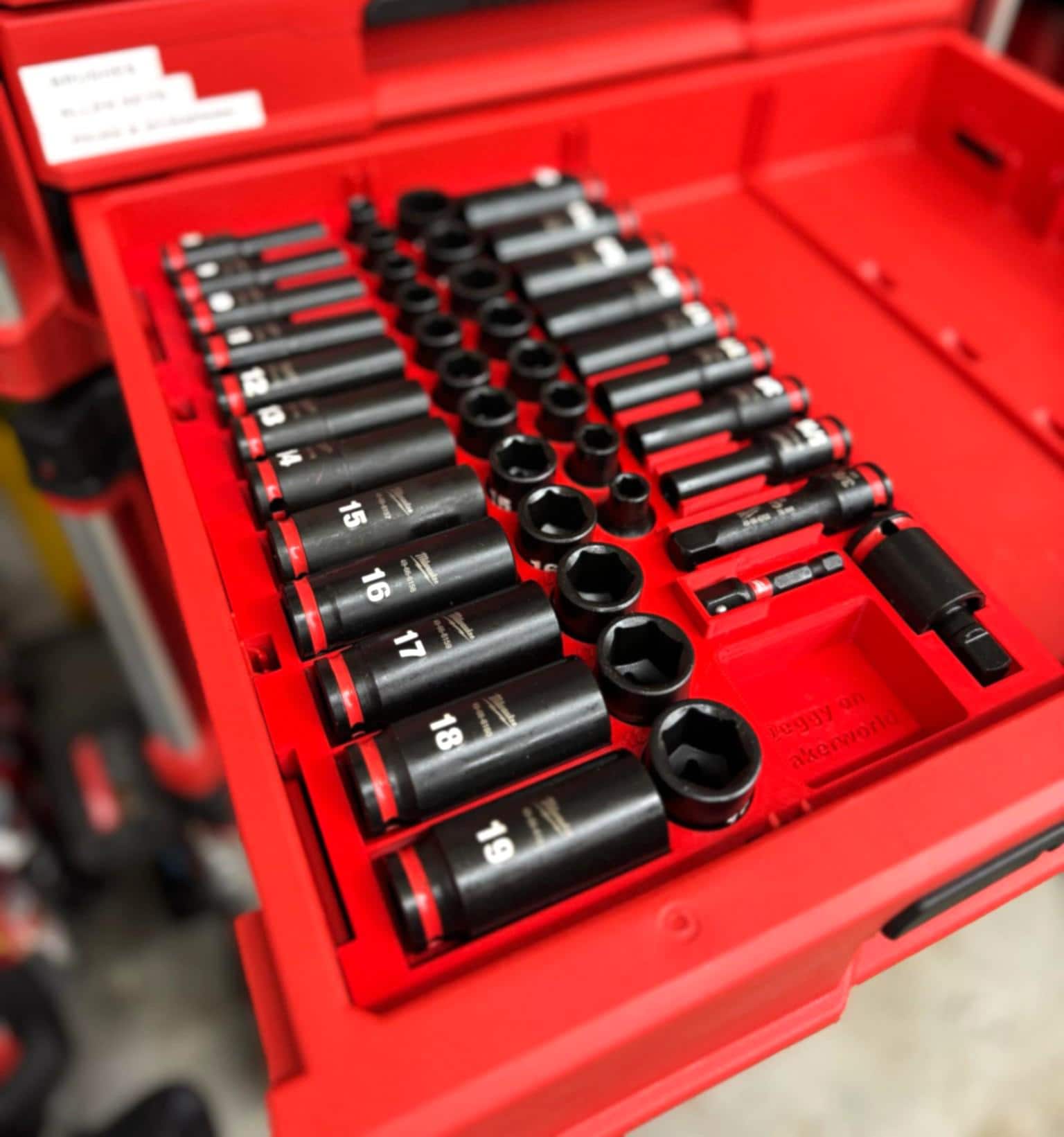 Milwaukee Packout Insert to Suit 43-Piece 3/8" Impact Socket Set – USA 48-22-9481 / AUS/UK 48-22-9481 – Fits 4-Drawer Packout