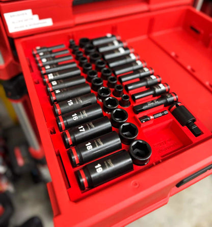 Milwaukee Packout Insert to Suit 43-Piece 3/8" Impact Socket Set – USA 48-22-9481 / AUS/UK 48-22-9481 – Fits 4-Drawer Packout