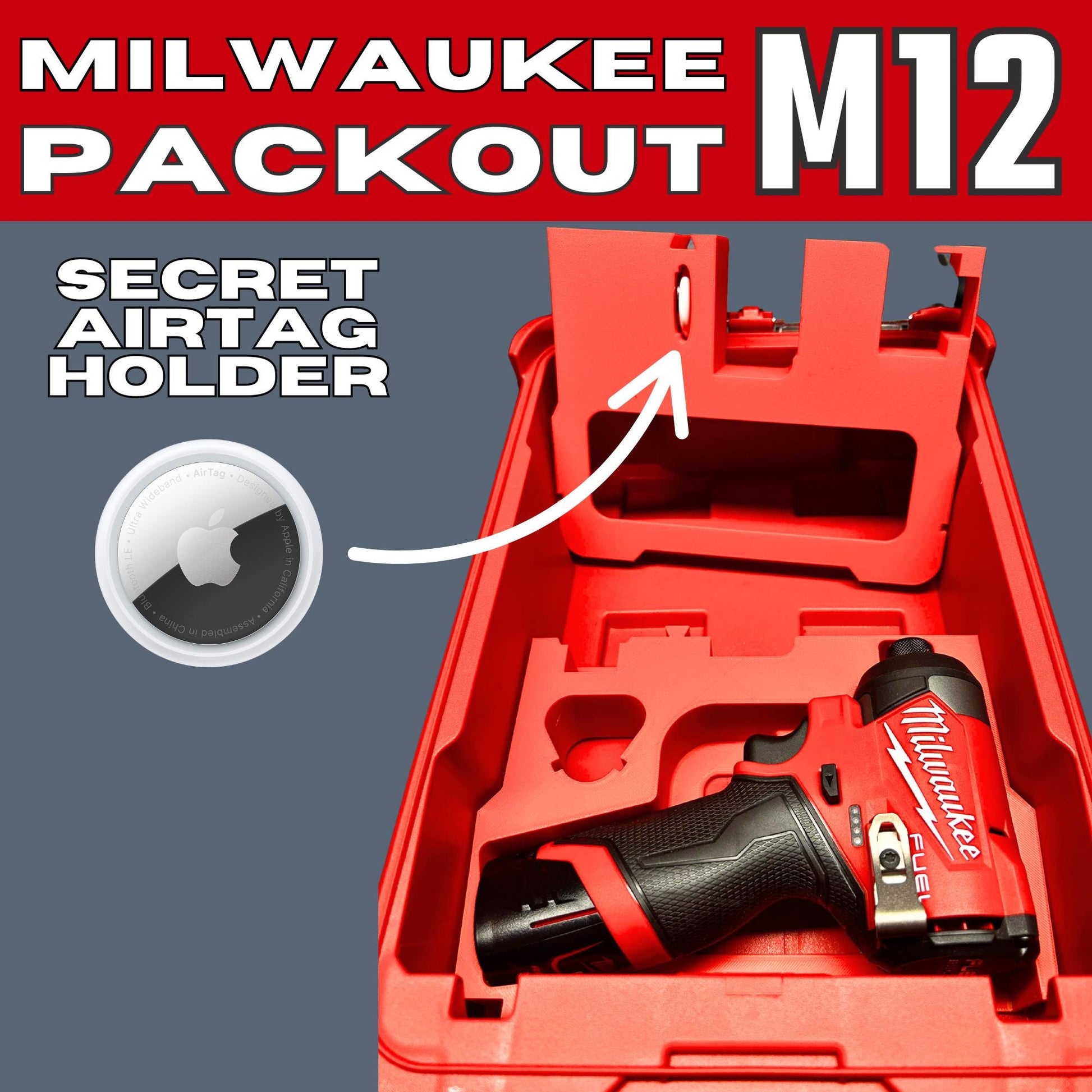 Packout Insert for M12 Drill and Impact Driver with Batteries – Fits 48-22-8435 | 2407-20, 3453-20, M12BDD-0 and M12FID2-0 | M12B2, M12B4