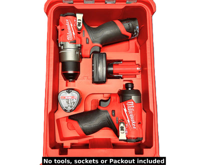 Packout Insert for M12 Drill and Impact Driver with Batteries – Fits 48-22-8435 | 2407-20, 3453-20, M12BDD-0 and M12FID2-0 | M12B2, M12B4