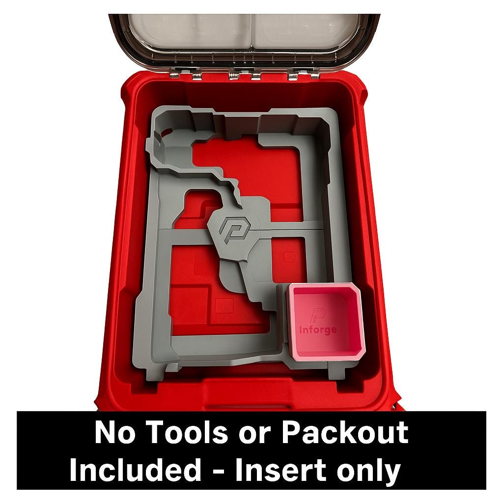 Packout Insert for M18 Drill and Impact – Fits 48-22-8435 | Works with FUEL or Brushless Models 2904-20, 2953-20, 2801-20, 2850-20