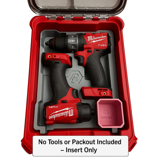 Packout Insert for M18 Drill and Impact – Fits 48-22-8435 | Works with FUEL or Brushless Models 2904-20, 2953-20, 2801-20, 2850-20