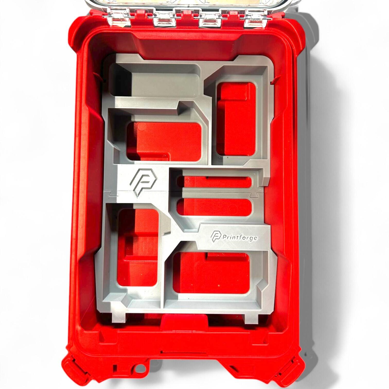 Packout Insert for M18B5 / 48-11-1850 Batteries – Fits Milwaukee Packout 48228435 | Holds 5x M18 Batteries | Rugged PETG Tray Organizer