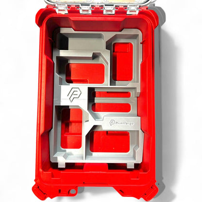 Packout Insert for M18B5 / 48-11-1850 Batteries – Fits Milwaukee Packout 48228435 | Holds 5x M18 Batteries | Rugged PETG Tray Organizer