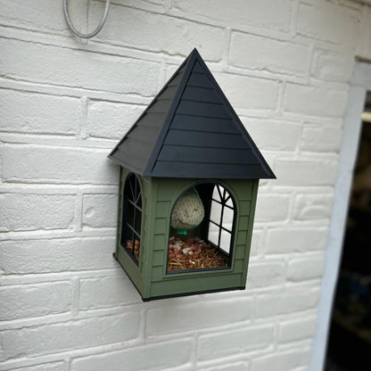 Classic Bird Feeder House with Mounting Bracket (PETG Outdoor-Safe)