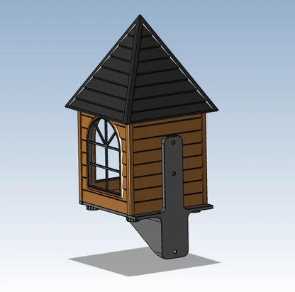 Classic Bird Feeder House with Mounting Bracket (PETG Outdoor-Safe)