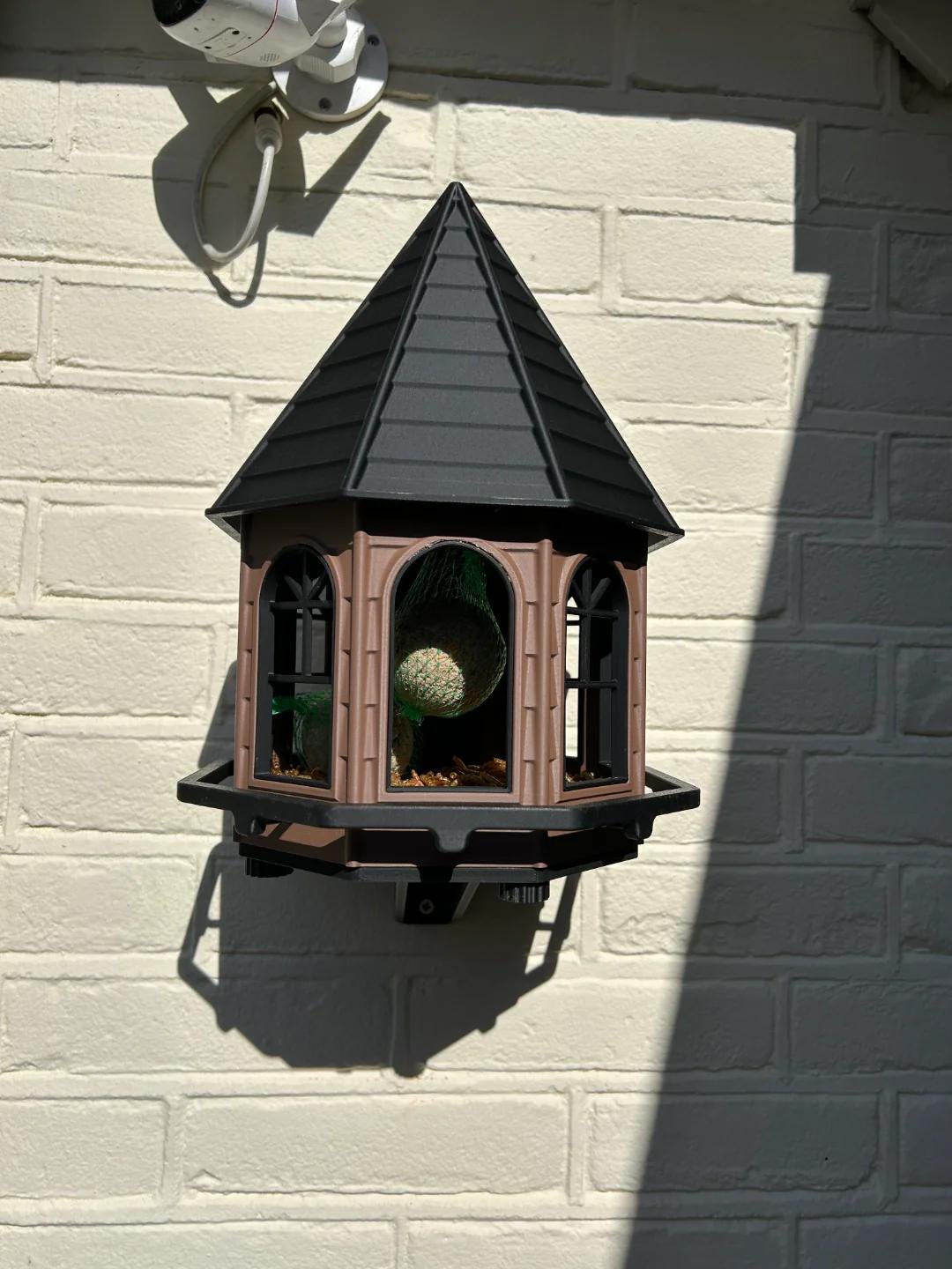 Classic Octagonal Bird Feeder House - Weatherproof PETG with Wall Mount Bracket - Made in Australia