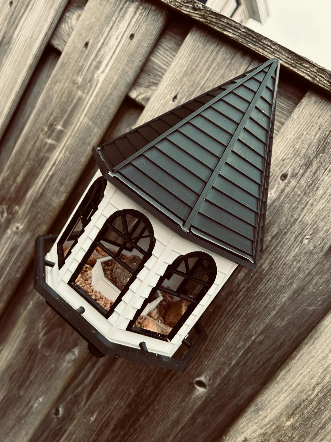 Two-Tone Bird Feeder House with Wall Mount – Australian Made