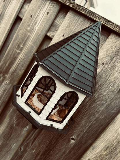 Two-Tone Bird Feeder House with Wall Mount – Australian Made