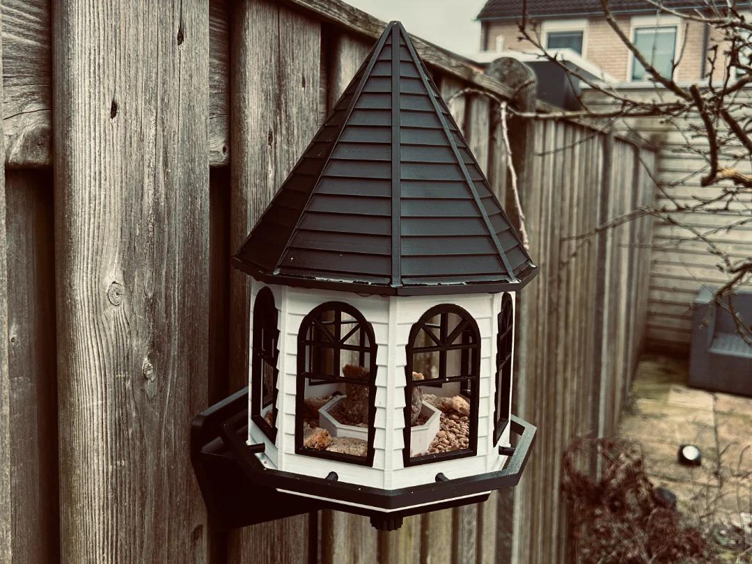 Two-Tone Bird Feeder House with Wall Mount – Australian Made