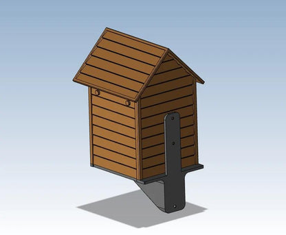 Classic Outdoor Birdhouse with Mounting Bracket & Screws - Durable PETG, Weather Resistant