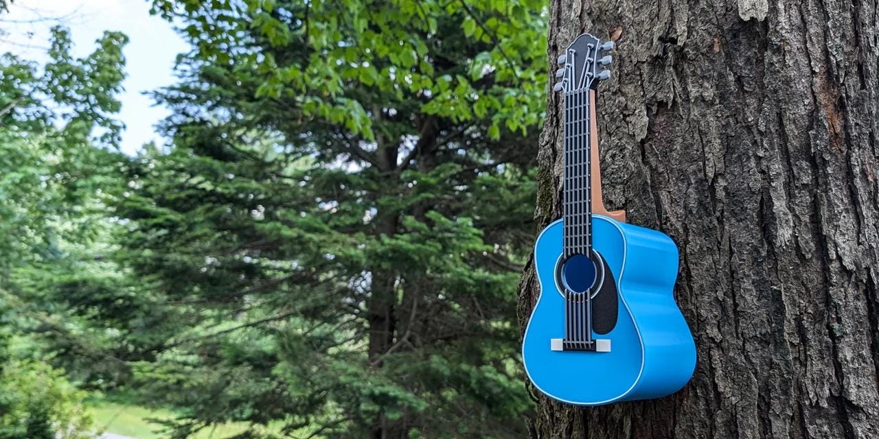 Classic Guitar Birdhouse | 13x10x25cm Music-Themed Garden Gift