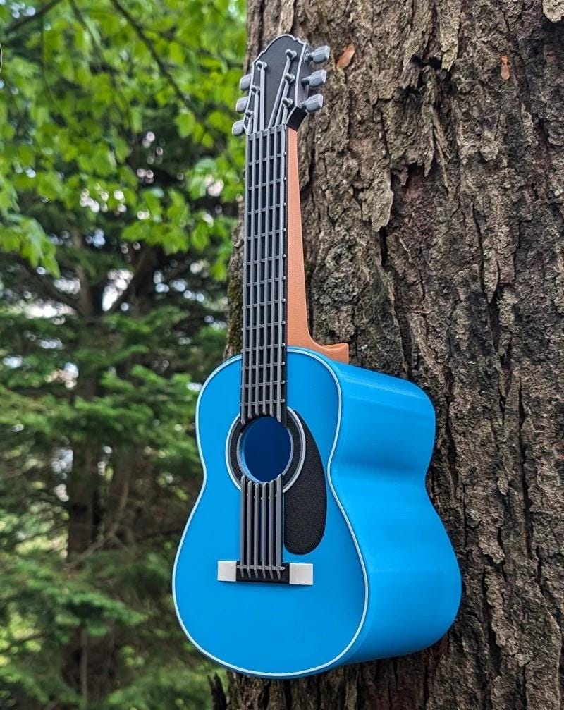 Classic Guitar Birdhouse | 13x10x25cm Music-Themed Garden Gift