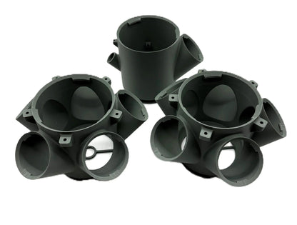 Interchangeable components of The Handyman Depot Modular Hydroponic System Tower, ideal for customizing your urban garden setup.