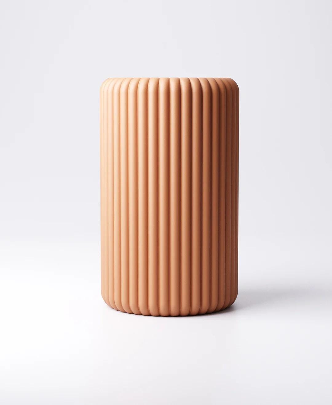 Fluted Vase - Ribbed Cylinder | Small 11×11×11 cm or Large 11×11×18 cm or Set of 2