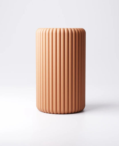 Fluted Vase - Ribbed Cylinder | Small 11×11×11 cm or Large 11×11×18 cm or Set of 2