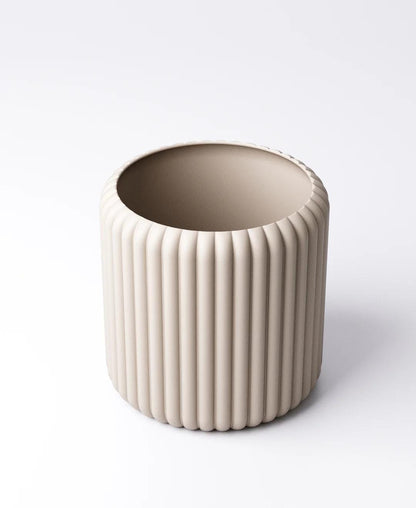 Fluted Vase - Ribbed Cylinder | Small 11×11×11 cm or Large 11×11×18 cm or Set of 2