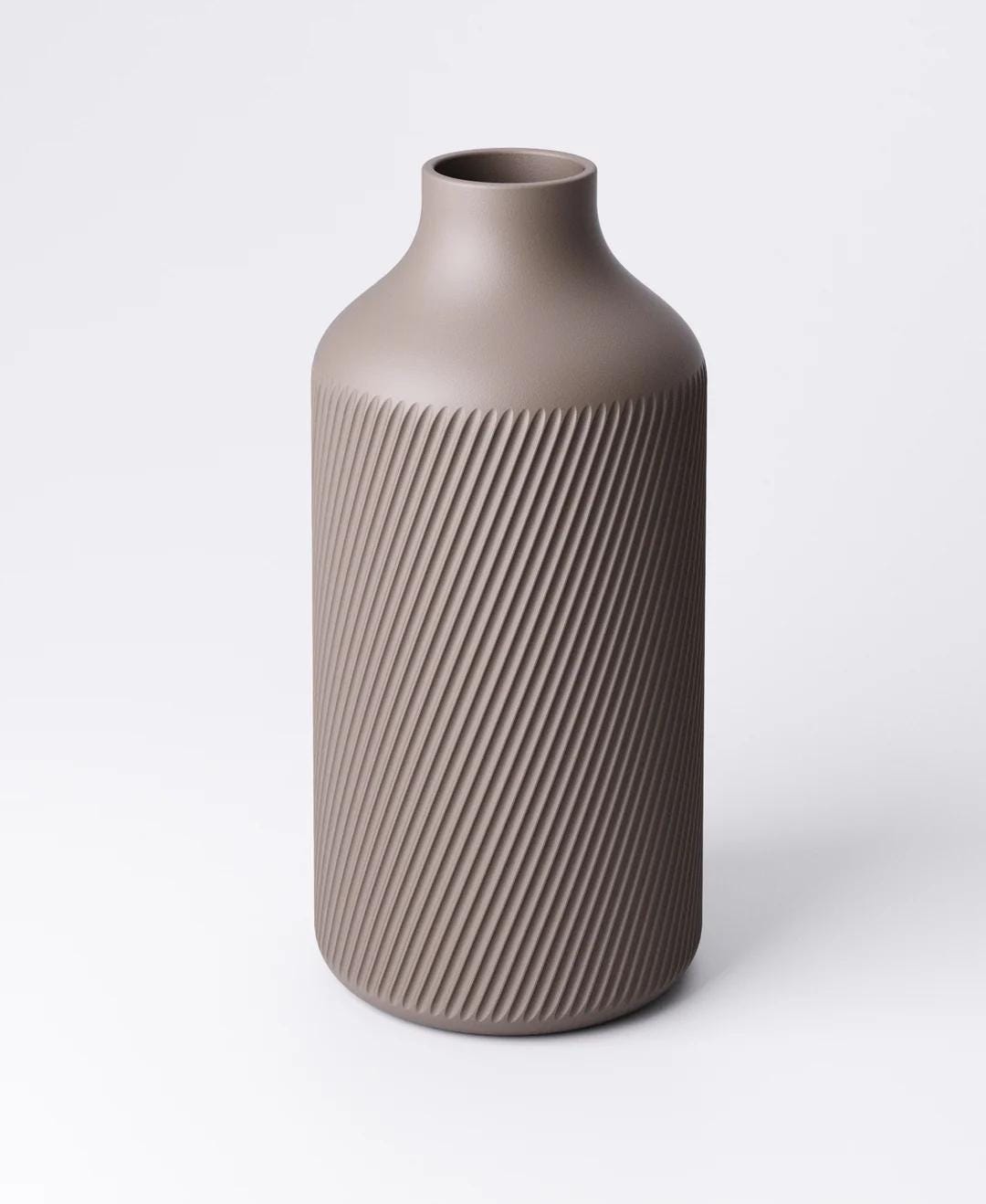 Bottle Vase - Straight Rib | 10×10×20 cm
