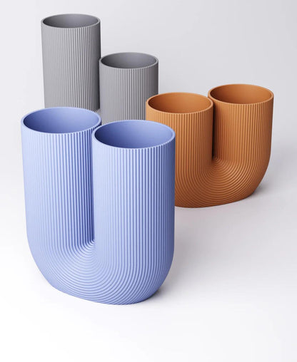 Double Vase - Large Symmetrical or Asymmetrical | 17×9×18 cm