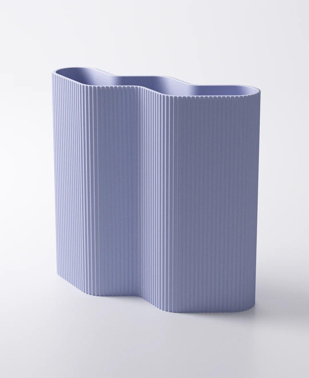 Zigzag Vase - Wave Texture | 16×5.5×15 cm | Dried Flowers