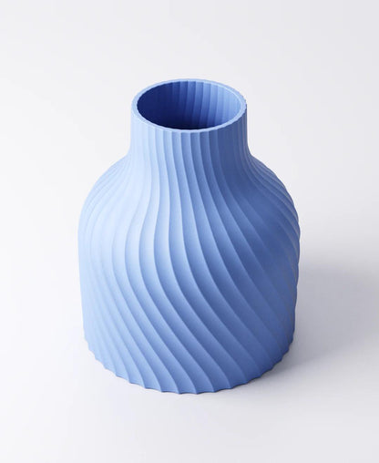 Ripple Vase - Flowing Wave Design | 13×13×18 cm