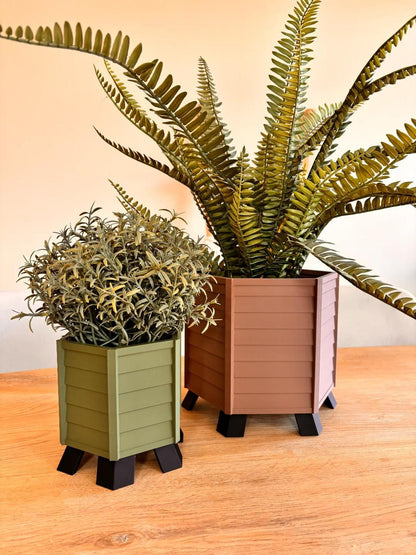 Hexagonal Planter - Rebate Planks | Small, Medium, Large or Set of 3 | Whimsical Garden Gift