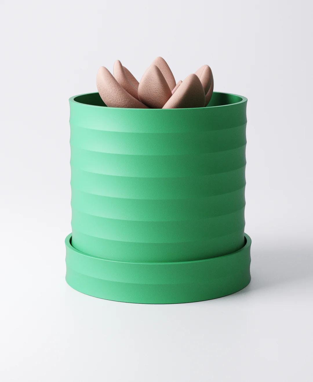 Ripple Planter with Drip Tray - Large Sculptural Indoor Plant Pot | Statement Modern Home Accent