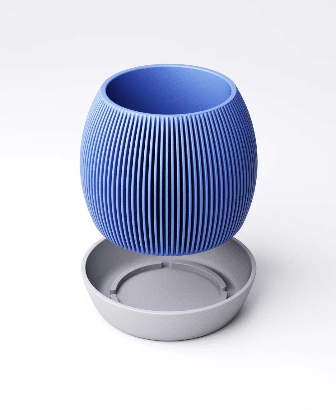 Fin Planter Type 2 with Drip Tray | 10 x 10 x 8 cm