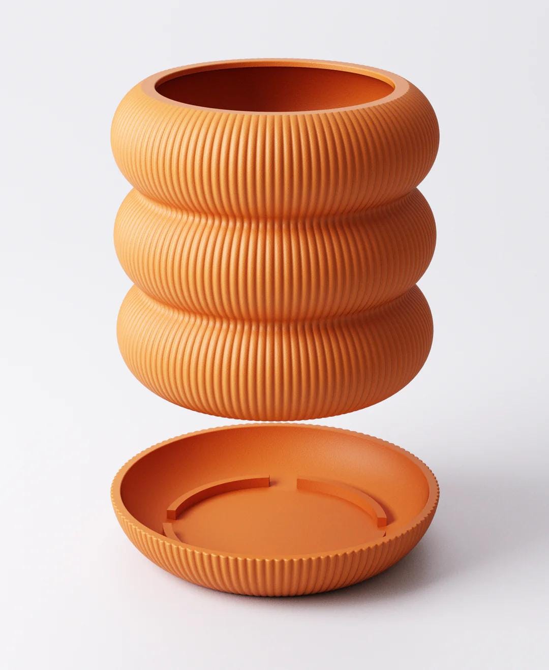 Bubble Planter with Drip Tray - Rounded Modern Indoor Plant Pot | Playful Sculptural Home Décor