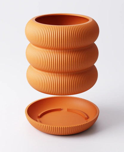 Bubble Planter with Drip Tray - Rounded Modern Indoor Plant Pot | Playful Sculptural Home Décor