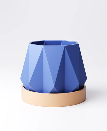 Geometric Planter Type 2 with Drip Tray | 13 x 13 x 11 cm