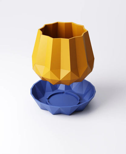 Geometric Planter Type 3 with Drip Tray | 13 x 13 x 11 cm