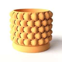 Ripple Planter – with Drip Tray | Planter with tray – Organic