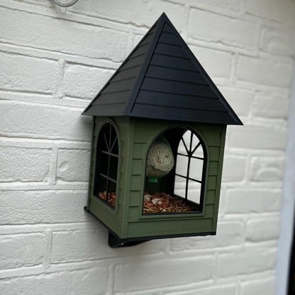 Classic Bird Feeder House with Mounting Bracket (PETG Outdoor-Safe)
