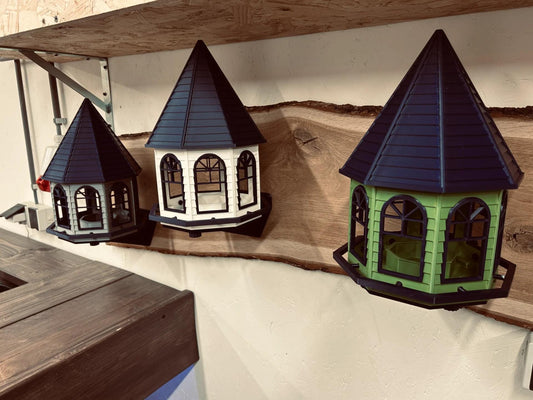 Two-Tone Bird Feeder House with Wall Mount – Australian Made