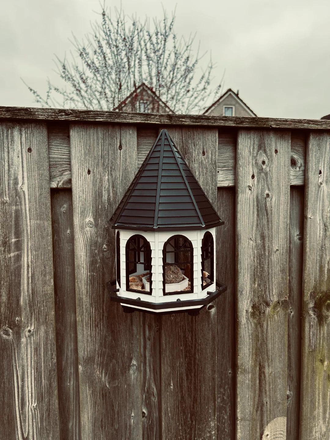 Two-Tone Bird Feeder House with Wall Mount – Australian Made