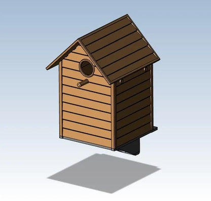 Classic Outdoor Birdhouse with Mounting Bracket & Screws - Durable PETG, Weather Resistant