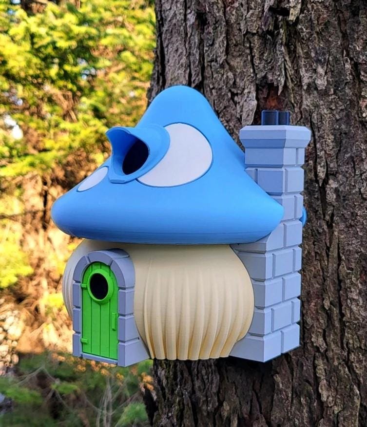 Mushroom Fairy House Birdhouse | 21x21x27cm Whimsical Garden Décor Gift