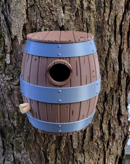 Rustic Barrel Birdhouse | Weather Resistant Garden Decor