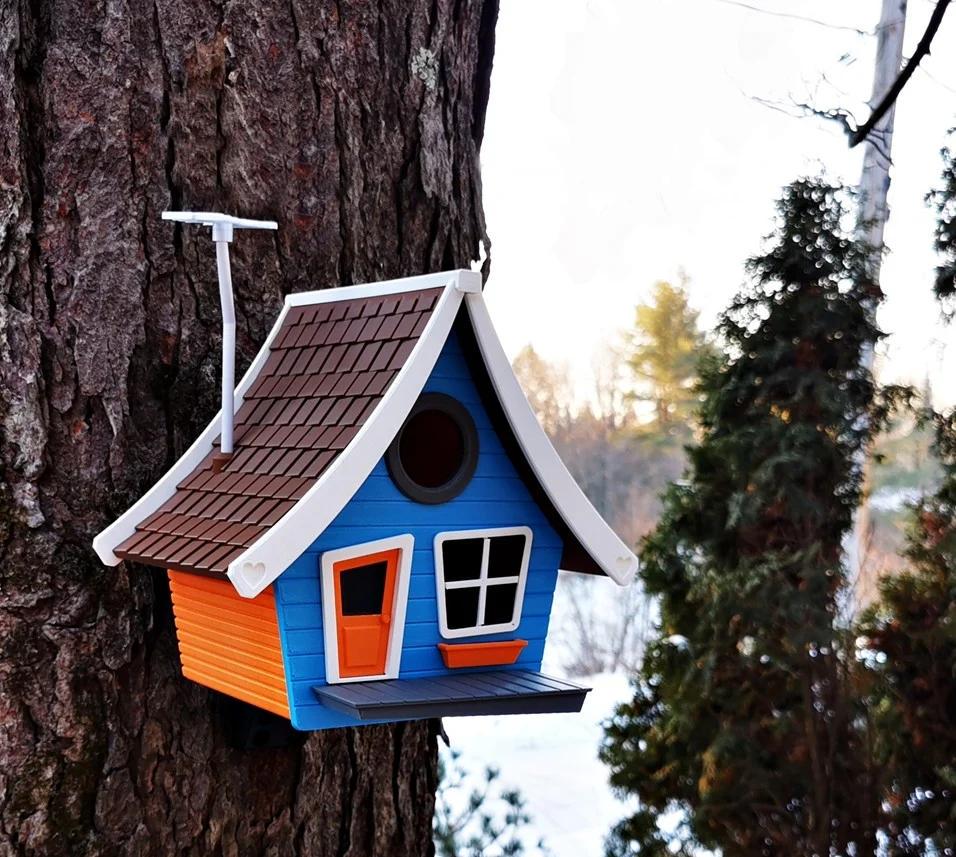 Tooned V1 Birdhouse | 17 x 14 x 21 cm Whimsical Garden Décor Gift