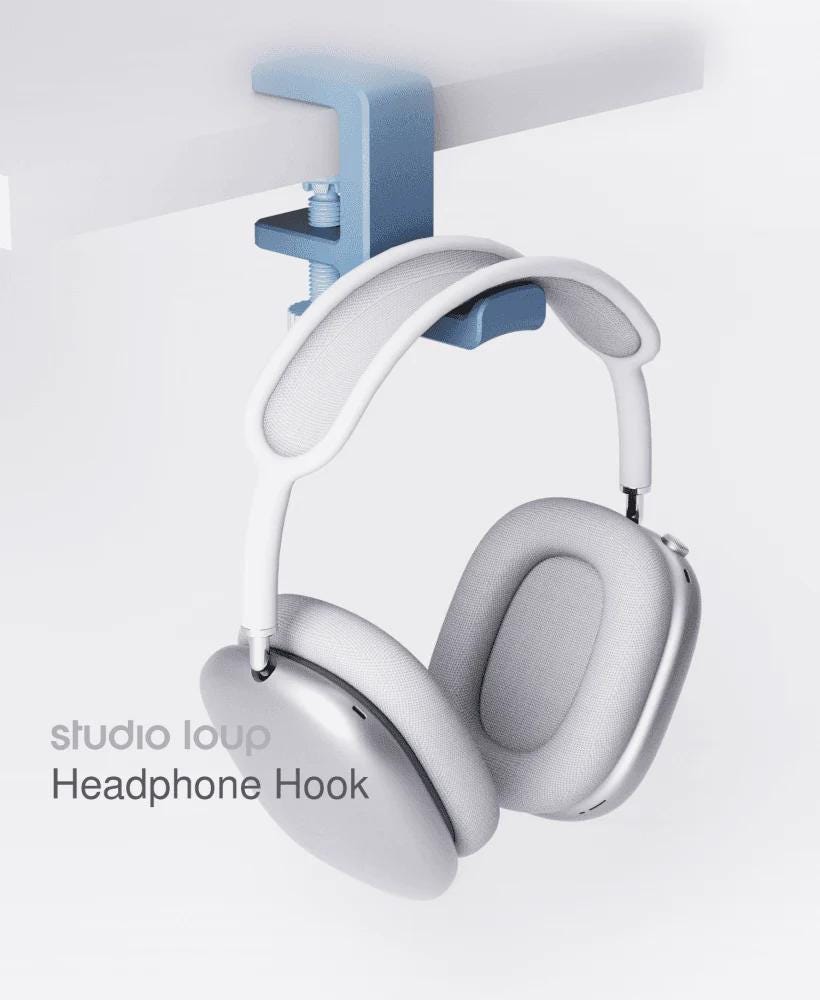 Headphone Hook Desk Mount | Clamp-On Headset Holder