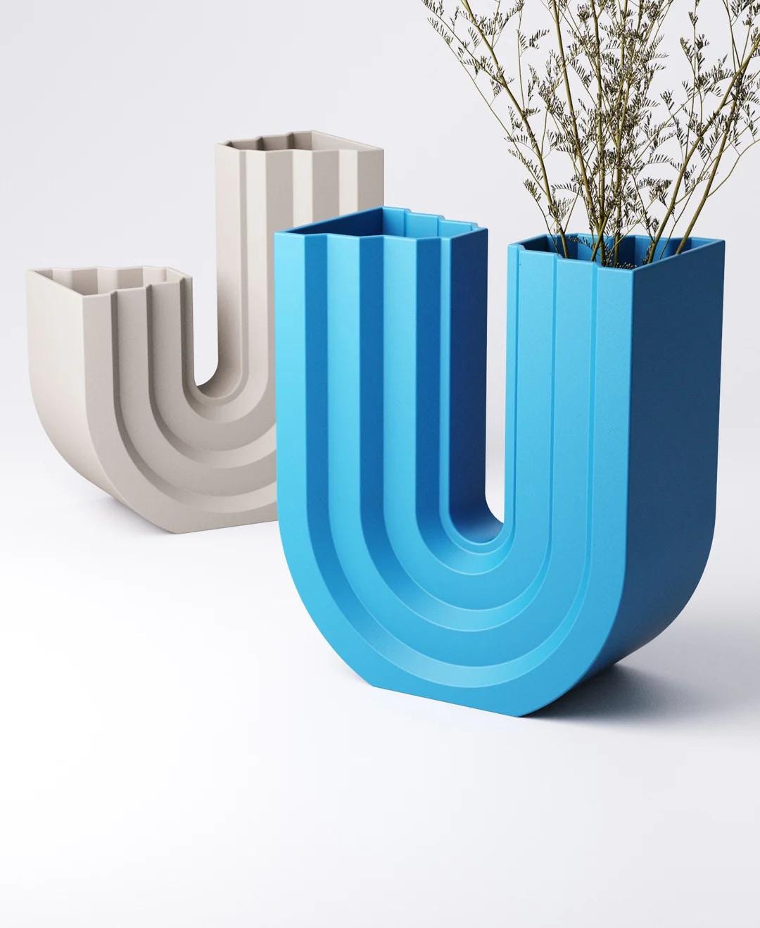 Arch Vase - Symmetrical or Asymmetrical Modern Decor | 16×8×18 cm or Set of 2