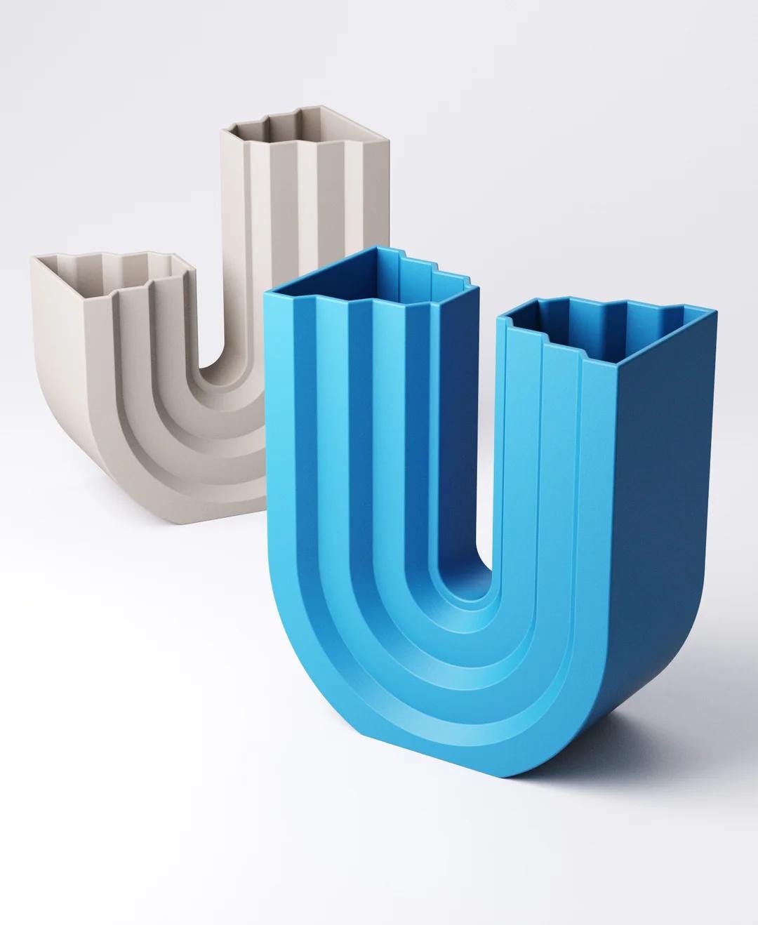 Arch Vase - Symmetrical or Asymmetrical Modern Decor | 16×8×18 cm or Set of 2