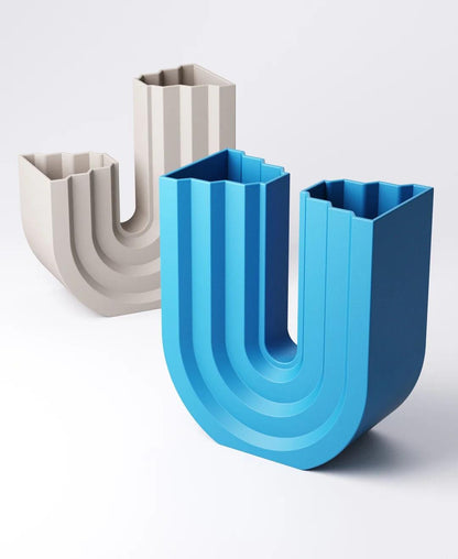 Arch Vase - Symmetrical or Asymmetrical Modern Decor | 16×8×18 cm or Set of 2