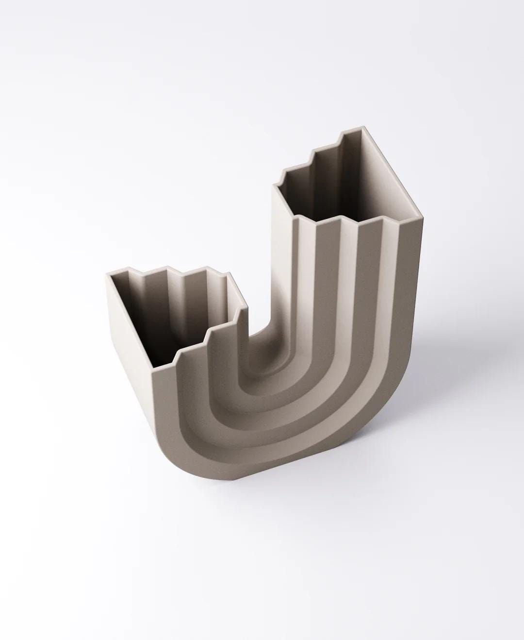 Arch Vase - Symmetrical or Asymmetrical Modern Decor | 16×8×18 cm or Set of 2