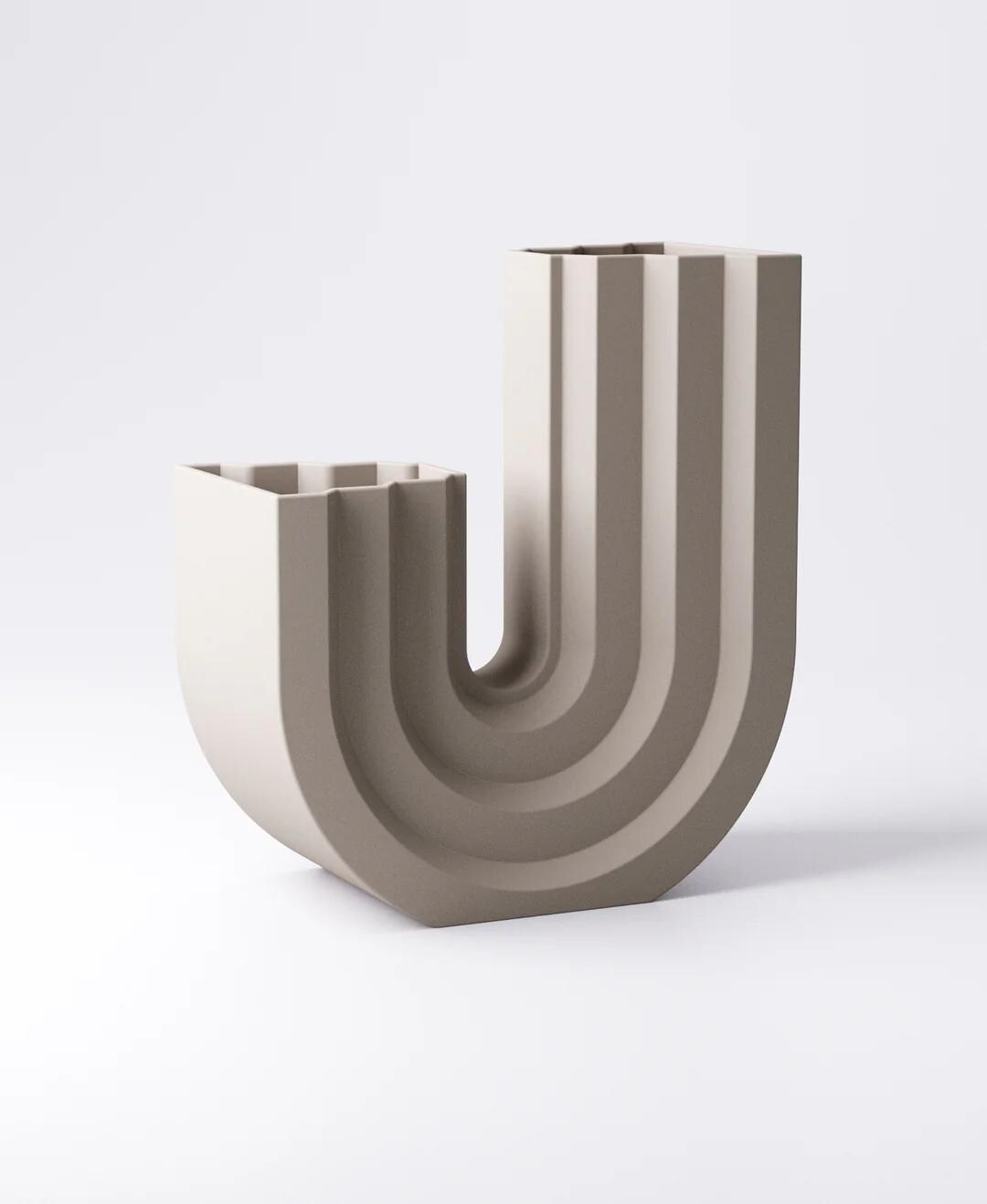 Arch Vase - Symmetrical or Asymmetrical Modern Decor | 16×8×18 cm or Set of 2