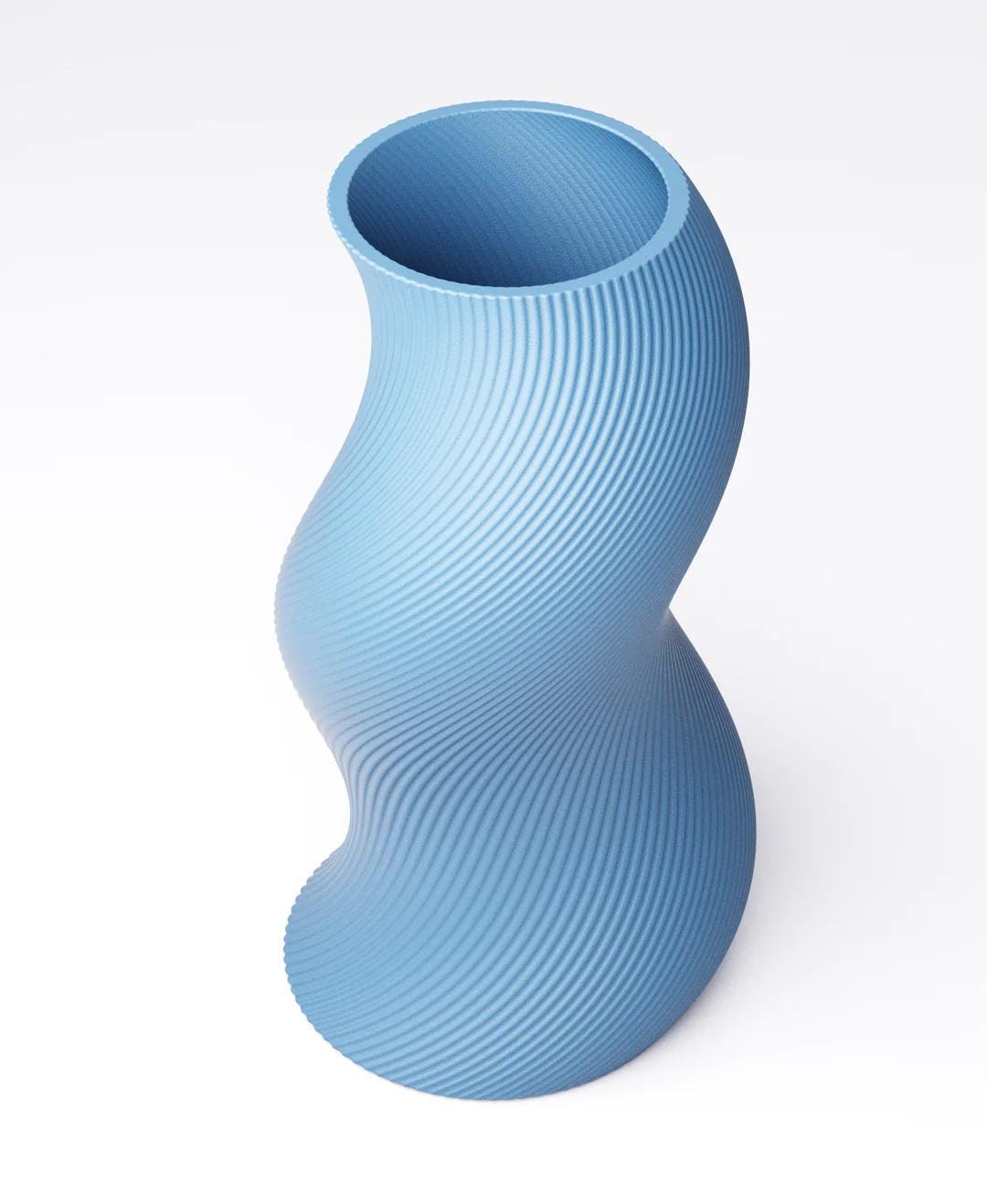 Spiral Vase - Curved Sculptural Spiral | 9×9×17 cm