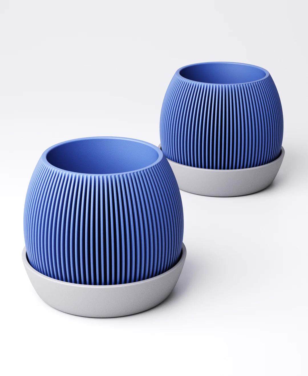 Fin Planter Type 2 with Drip Tray | 10 x 10 x 8 cm
