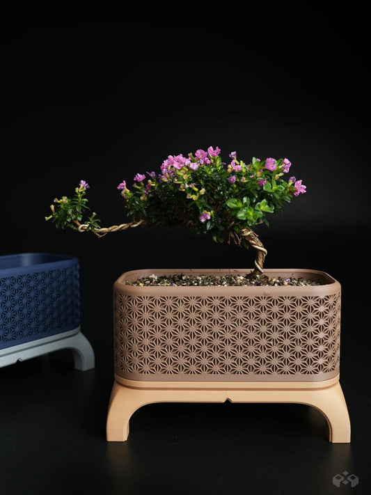 Kumiko Bonsai Planter with Legs - Rectangle